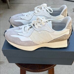 New Balance White and Light Gray Women's Lifestyle Sneakers